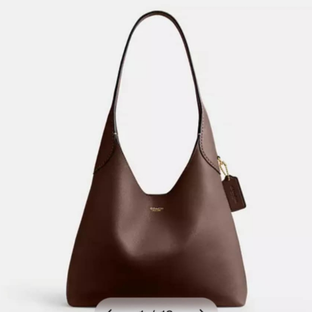 Elegant Brown Leather Shoulder Bag